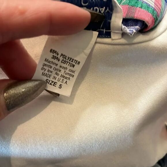 Monday’s Child Blue/Green/Pink Plaid Collared Belted Dress, size 5 - Picture 10 of 10